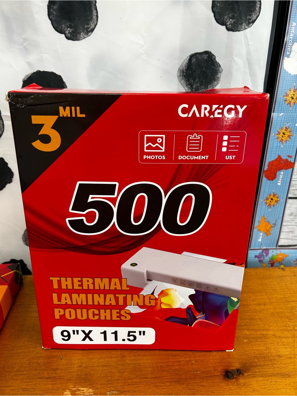 Red 3 Mil Thermal Laminating Pouches 9" x 11.5" - Pack of 500